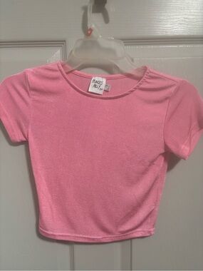 Princess Polly Pink Velvet Crop Top